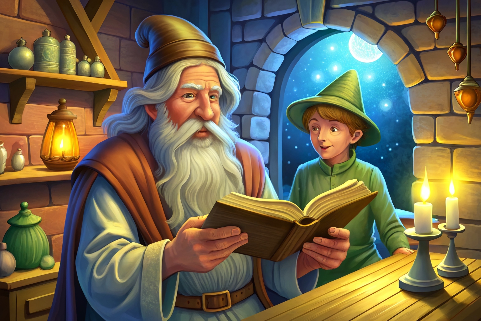 Волшебник и его ученик - интересная сказка